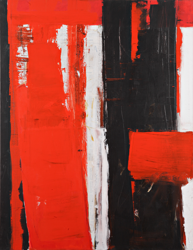 Acrylique et collage papier sur toile 2008 - 100 x 81